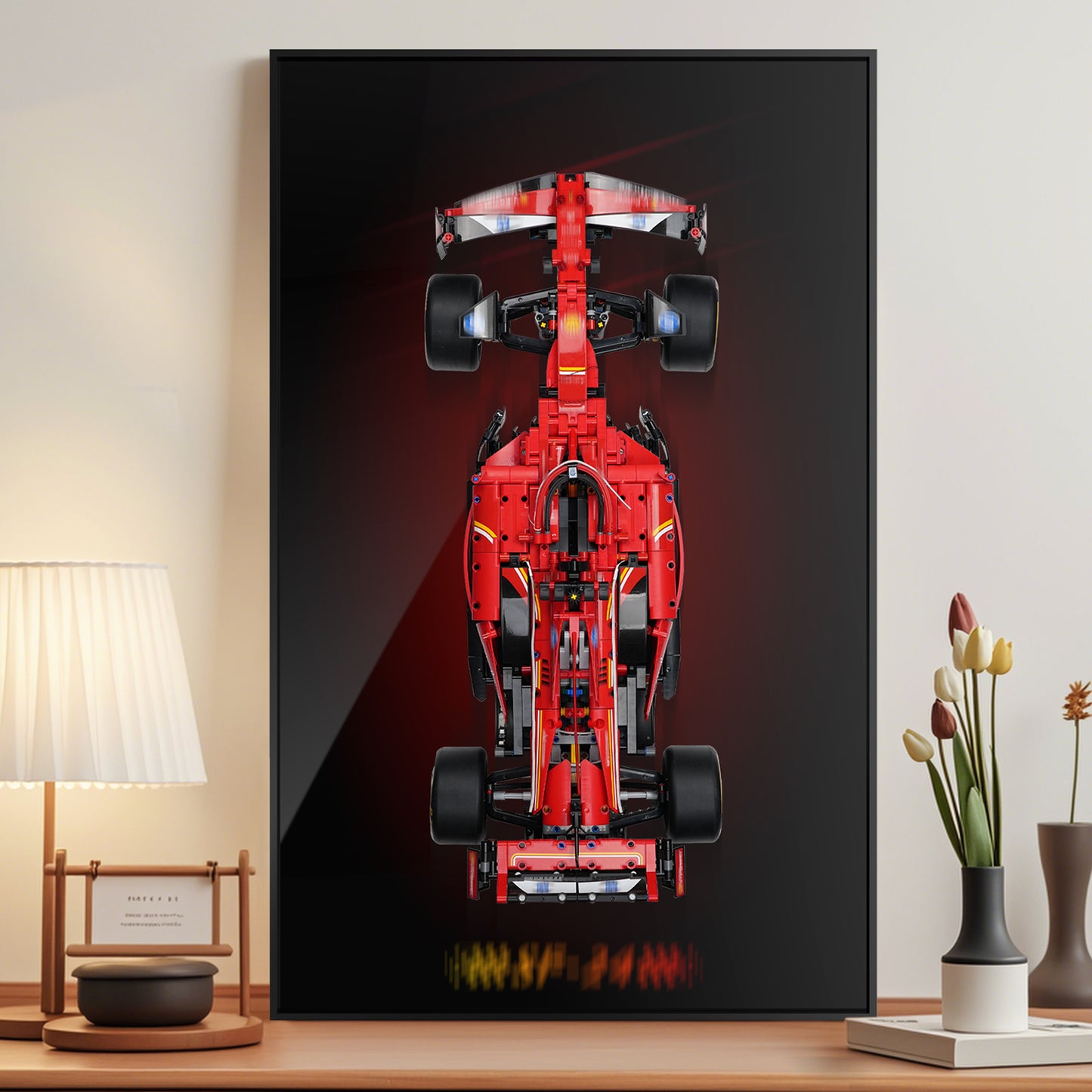 Acrylic Display Wall Mount for Lego Technic 42207 Ferrari SF-24 F1 Car (Lego Set Not Included)