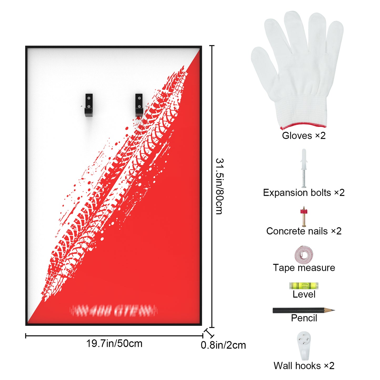 Display Wall Mount for Lego 42125 Technic Ferrari 488 GTE “AF Corse #51” Race Car (Lego Set Not Included)