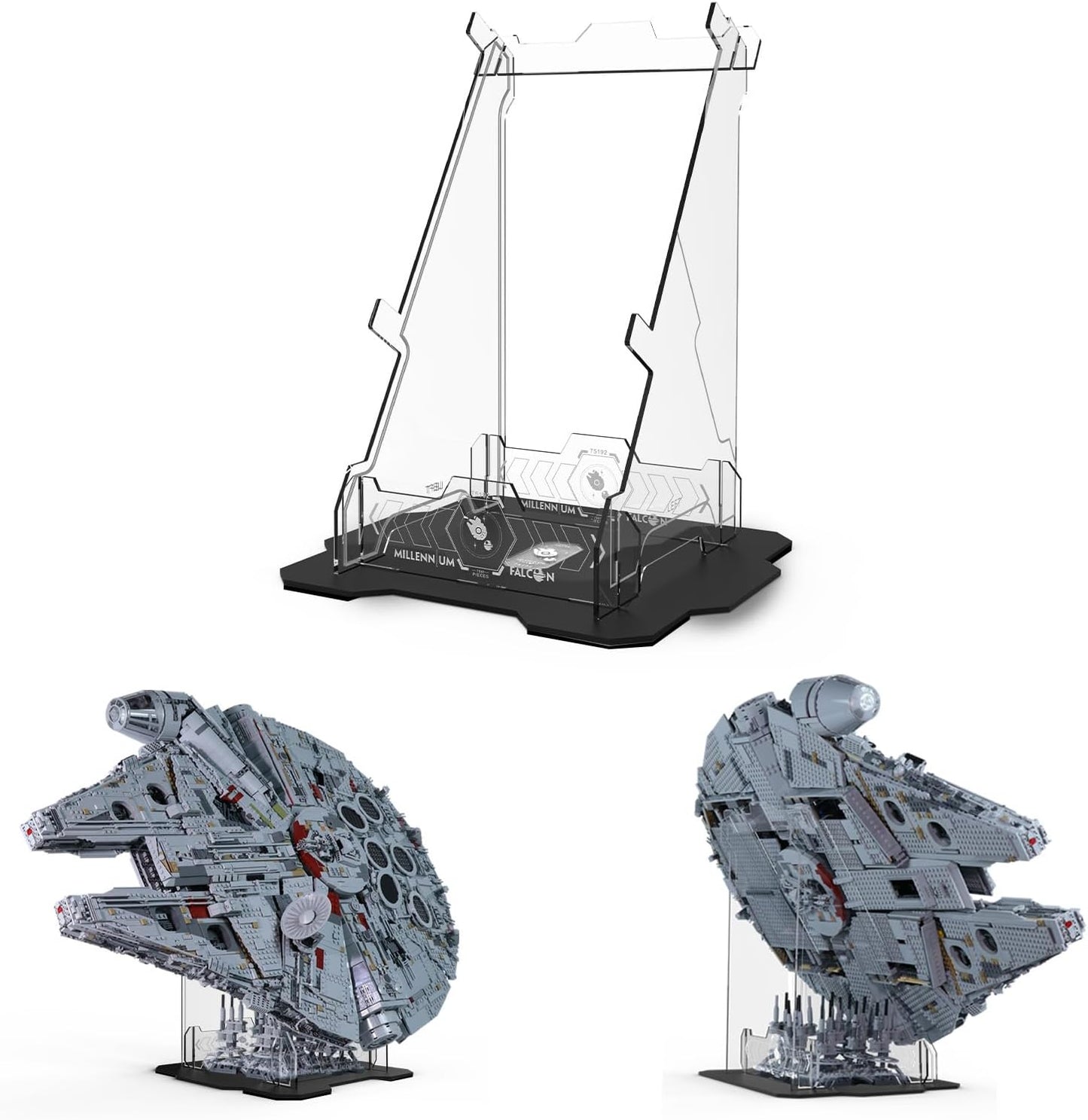 Acrylic Display Stand for Lego 75192 Star Wars Ultimate Millennium Falcon (Lego set not included).