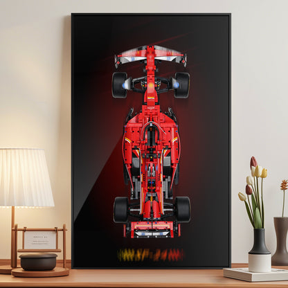 Acrylic Display Wall Mount for Lego Technic 42207 Ferrari SF-24 F1 Car (Lego Set Not Included)