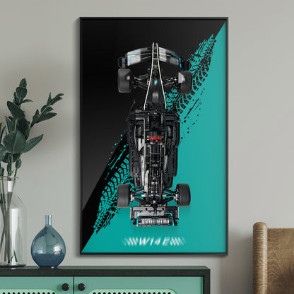 Display Wall Mount for Lego 42171 Technic Mercedes-AMG W14 E Performance F1 Car (Lego set Not Included)