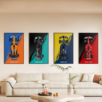 Display Wall Mount for Lego 42207 Technic Ferrari SF-24 F1 Car (Lego Set Not Included)