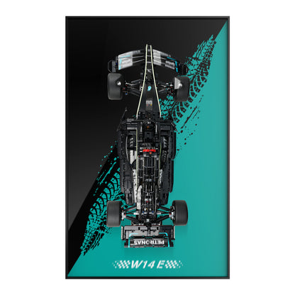 Display Wall Mount for Lego 42171 Technic Mercedes-AMG W14 E Performance F1 Car (Lego set Not Included)
