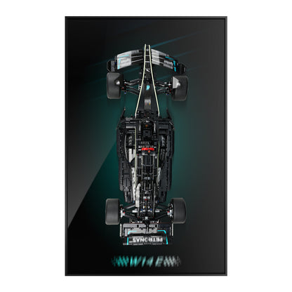 Acrylic Display Wall Mount for Lego 42171 Technic Mercedes-AMG W14 E Performance F1 Car(Lego Set Not Included)