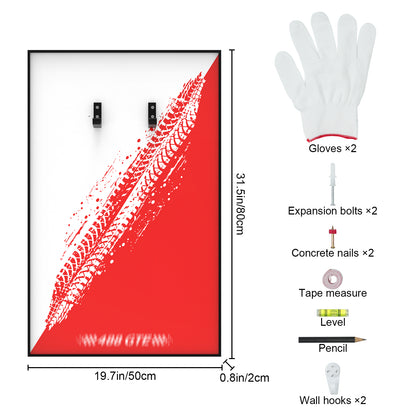 Display Wall Mount for  Lego 42125 Technic Ferrari 488 GTE “AF Corse #51” Race Car (Lego Set Not Included)