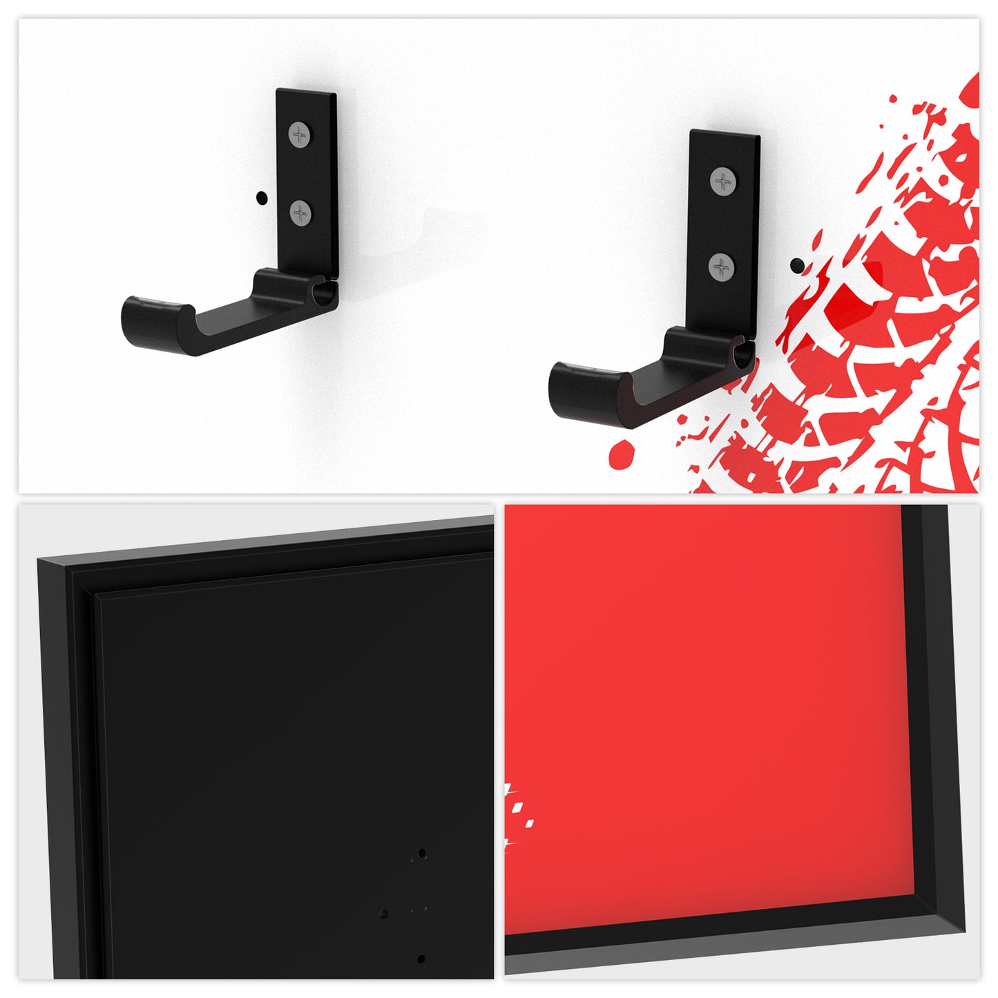 Display Wall Mount for  Lego 42125 Technic Ferrari 488 GTE “AF Corse #51” Race Car (Lego Set Not Included)